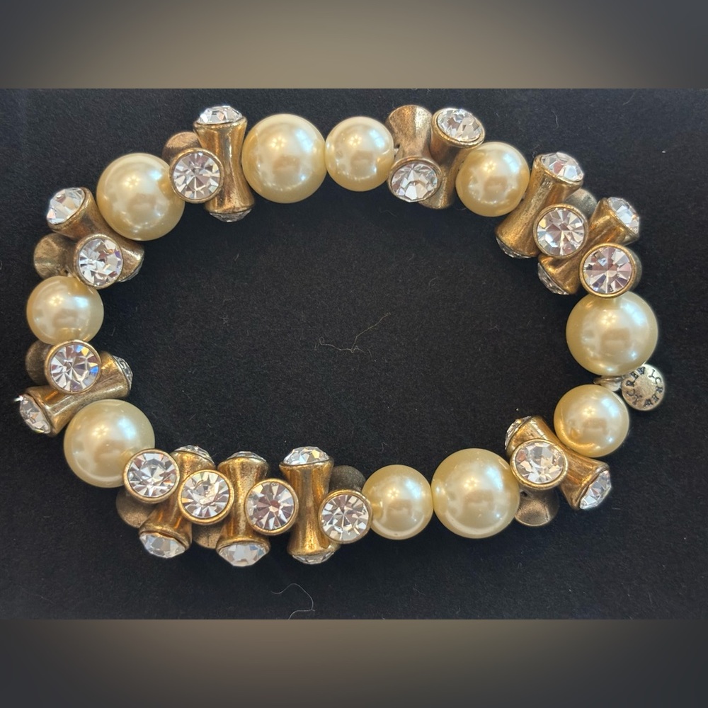 JCrew Gold and Pearl Bracelet